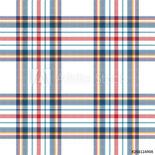 500x500 Plaid Pattern Vector Tartan Check Pixel Plaid In Blue, Yellow