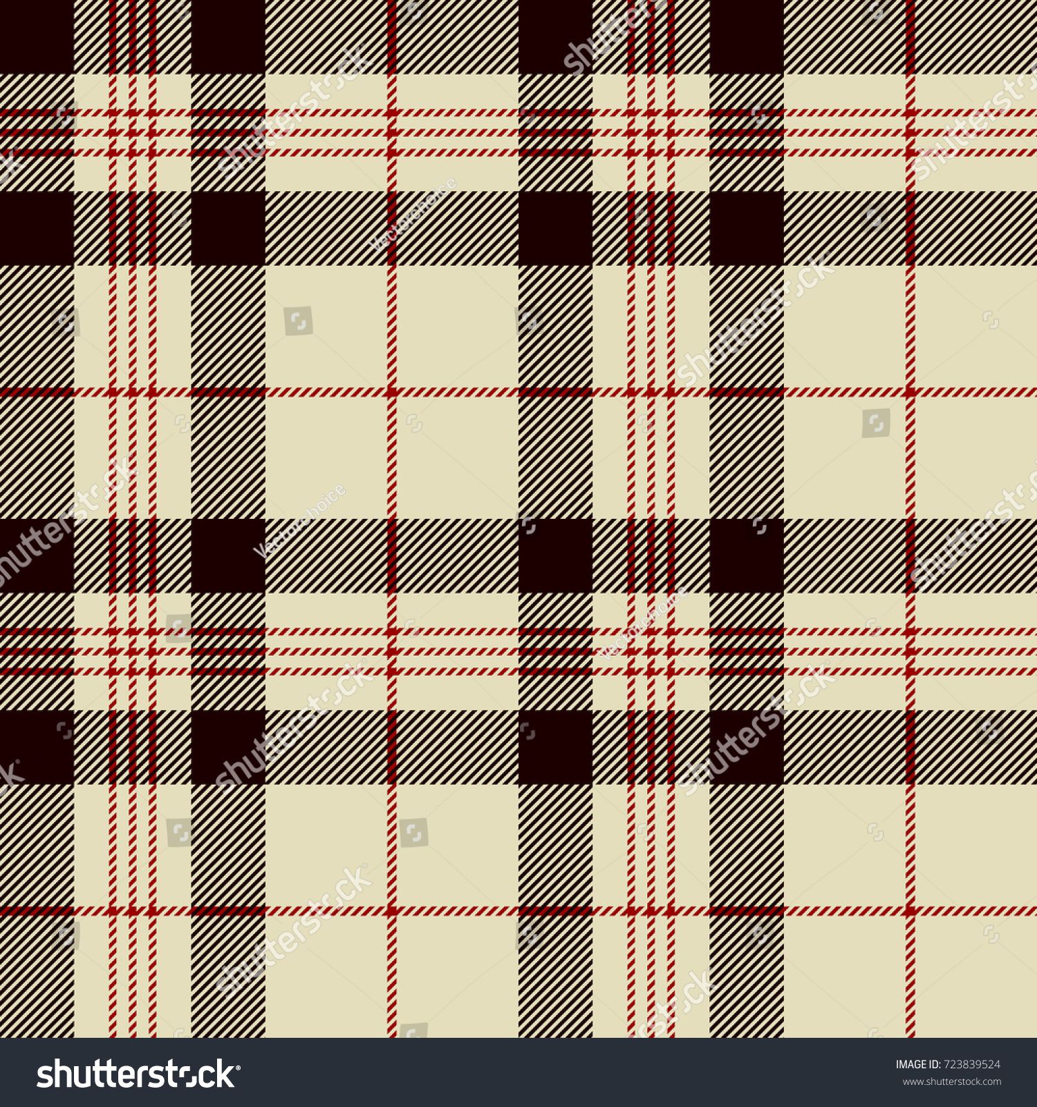 1500x1600 Tartan Seamless Pattern Background Black, Red And Beige Plaid