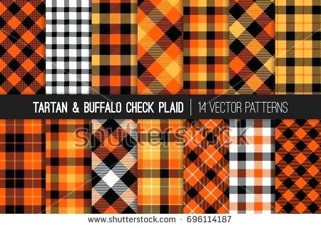 450x320 Buffalo Checks Tartan And Check Plaid Vector Patterns Orange Black