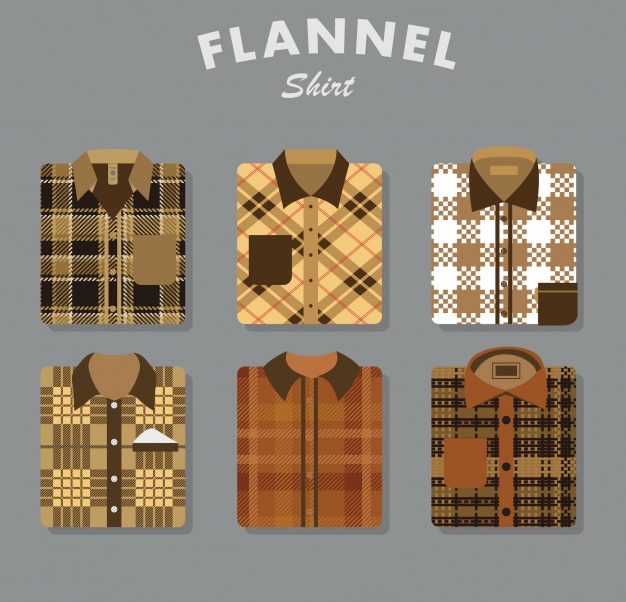 626x602 Flannel Shirt Collection Vector Free Download