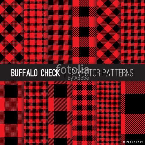 500x500 Classic Lumberjack Red And Black Buffalo Check Plaid Vector Pixel