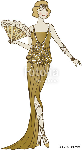 274x500 Flapper Girl Illustration Stock Image And Royalty Free Vector