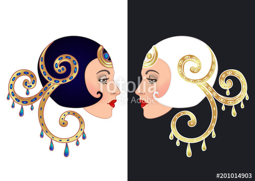 500x356 Art Deco Vintage Invitation Template Design With Illustration