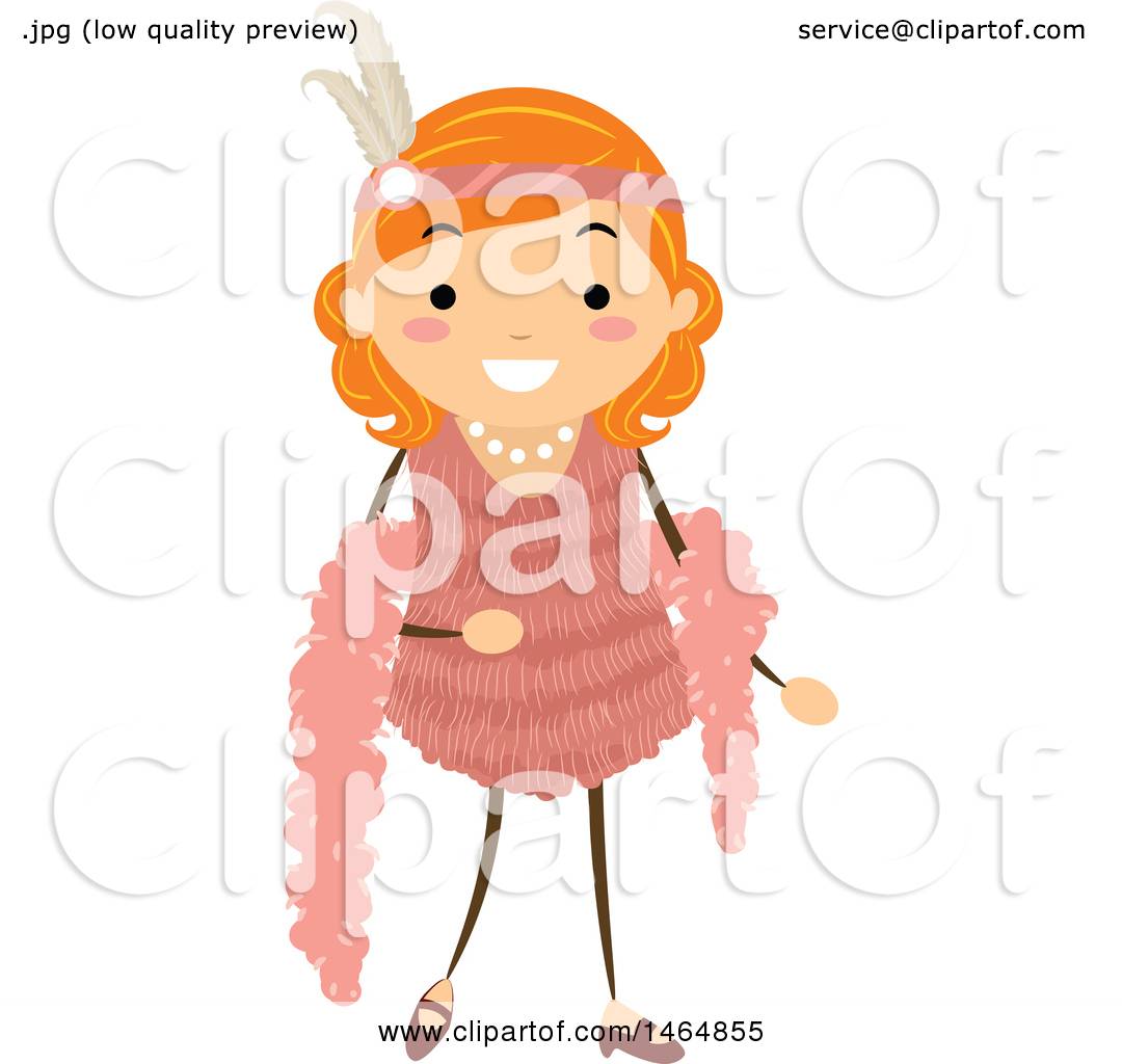 1080x1024 Clipart Of A Flapper Girl In A Pink Dress