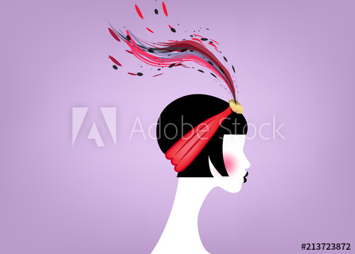 500x357 Flapper Girl, Retro Woman Of Twenties Retro Party Invitation