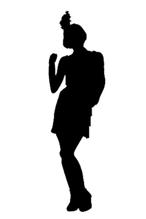 300x450 Silhouette Flapper Silhouette Great Gatsby Party