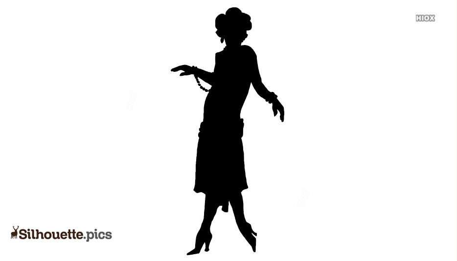 934x534 Flapper Girl Cartoon Silhouette Vector, Clipart Images, Pictures