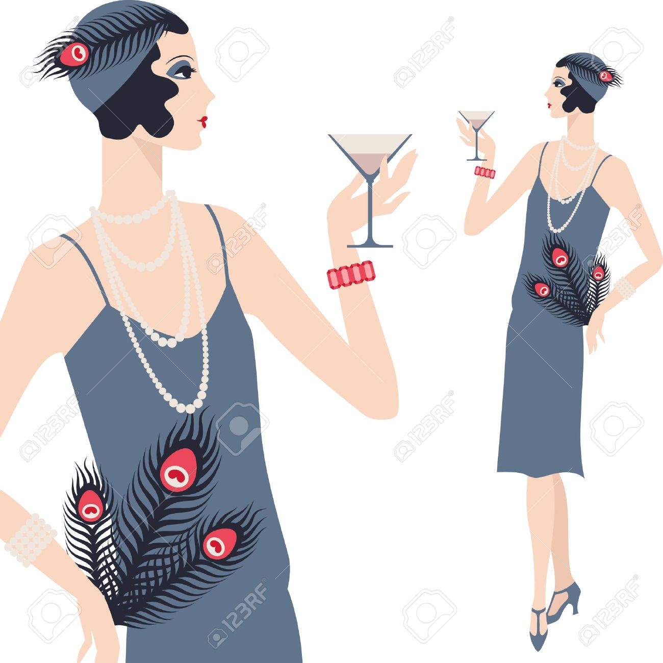 1300x1300 Flapper Dress Clipart Free Cliparts Download Images