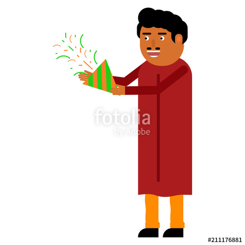 500x500 Hindu Man With A Flapper Stock Image And Royalty Free Vector