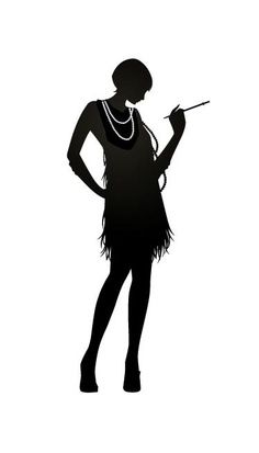 236x413 Flapper Silhouette Vector