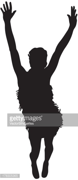 273x626 Dancing Flapper Girl Silhouette Stock Vectors