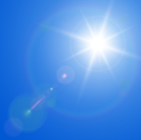 450x447 Sun With Lens Flare, Vector Background Royalty Free Vector Graphics