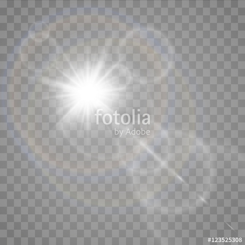 500x500 Sun With Lens Flare, Vector Background Stock Image And Royalty