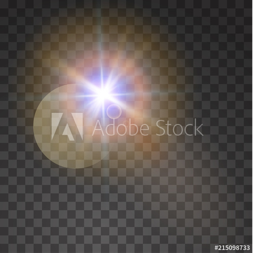500x500 Transparent Sunlight Special Lens Flare Vector Illustration