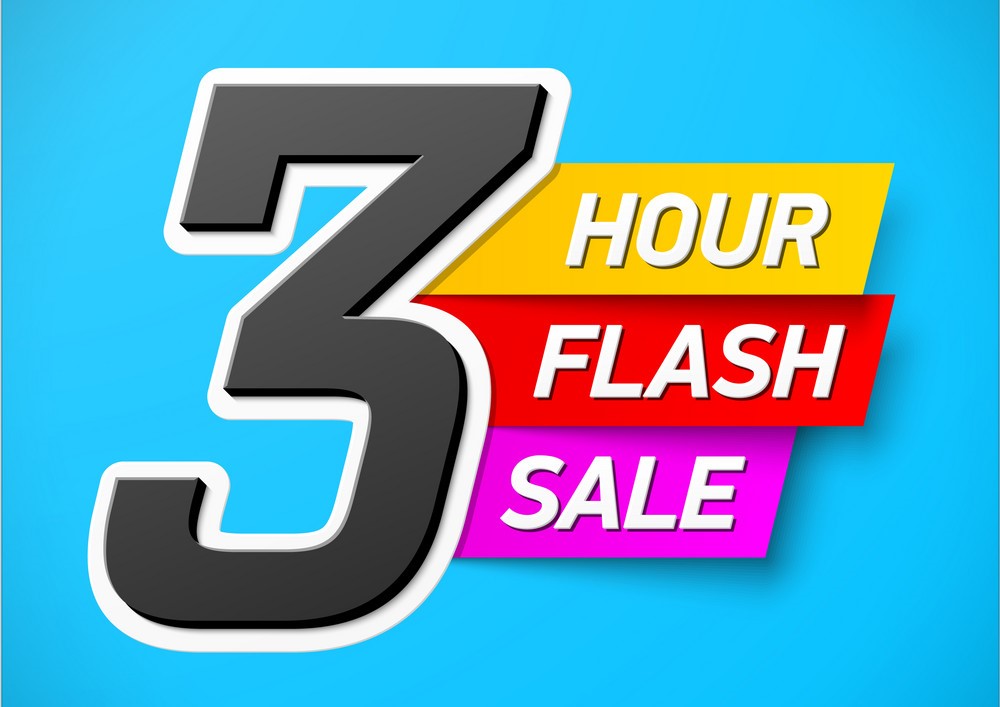 1000x707 Hour Flash Sale Banner Special Offer Big Sale Vector