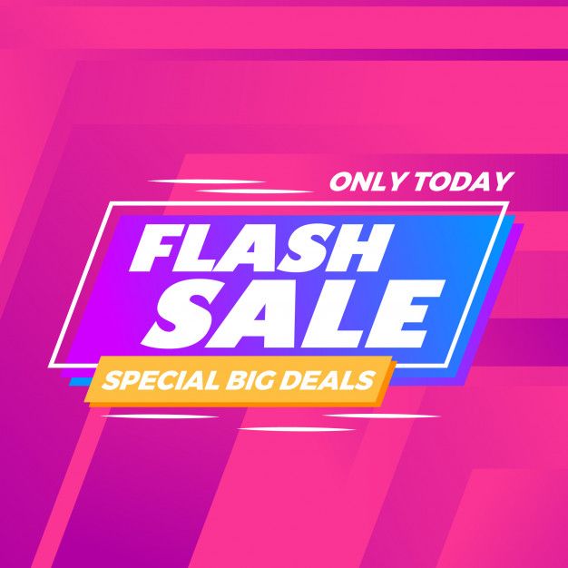 626x626 Abstract Colorful Flash Sale Modern Background Premium Vector