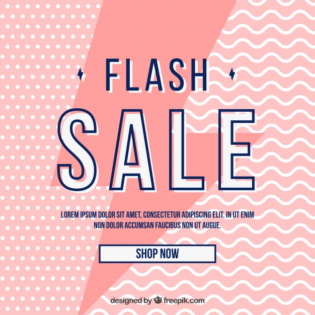 626x626 Flash Sale Background In Flat Style Free Vector