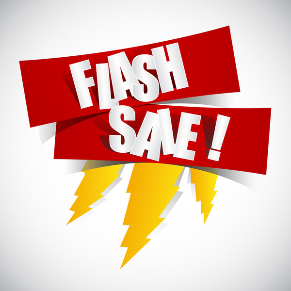 600x600 Flash Sale Banner Free Vector In Adobe Illustrator