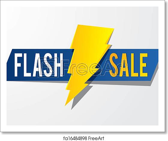 560x470 Free Art Print Of Flash Sale Flash Sale Vector Illustration