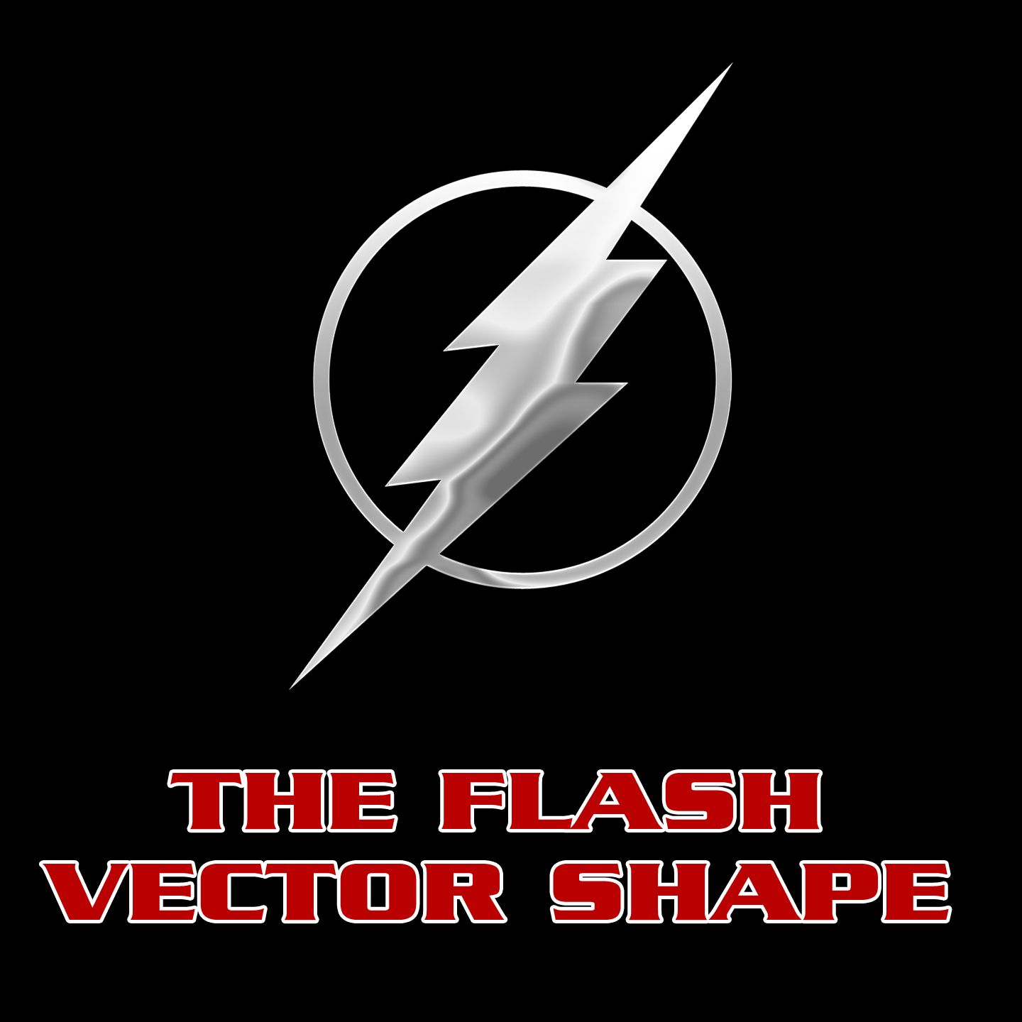 1440x1440 Flash Superhero Logo Vector Alfabetos Flash Superhero