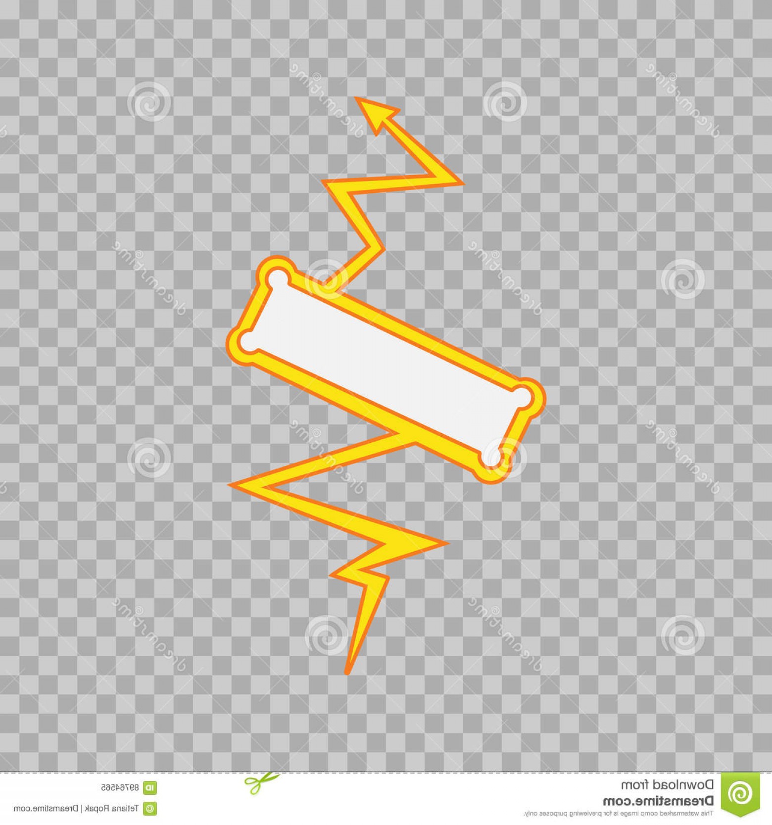 1560x1668 Stock Illustration Thunderbolt Sign Tranparent Background Vector