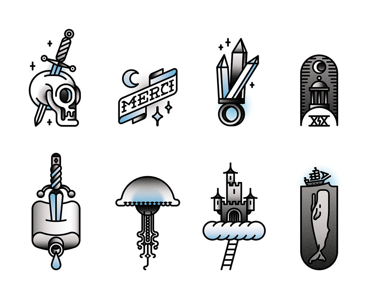 1200x980 Tattoo Flash Vector On Behance