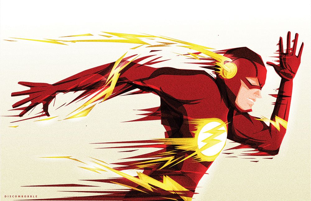 1000x647 The Flash Print From Discombobble Art Vector Logo The Flash