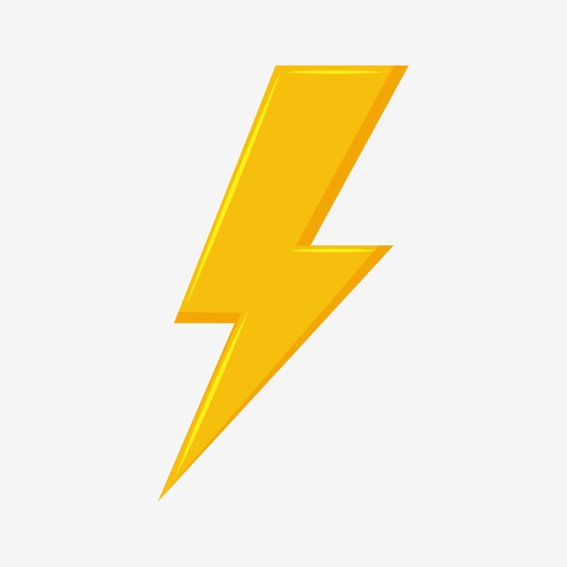640x640 Thunder And Bolt Lighting Flash Vector, Fast, Charge, Electric Png