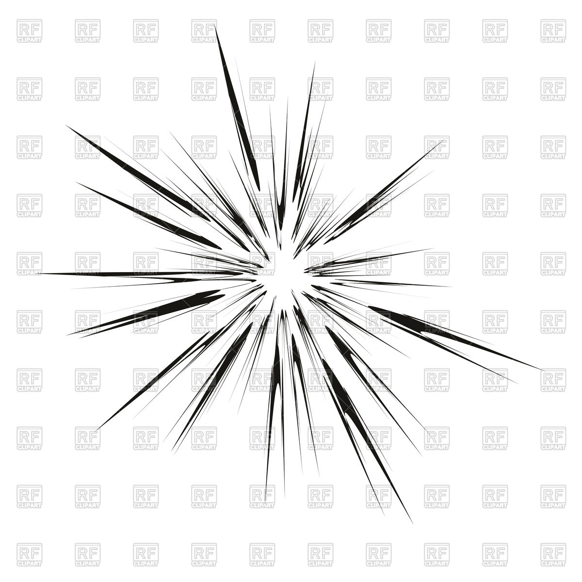 1200x1200 Explode Flash Vector Image Of Signs, Symbols, Maps