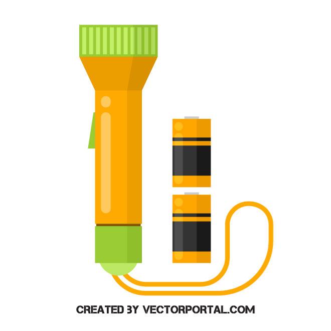 660x660 Flashlight Vector Clip Art