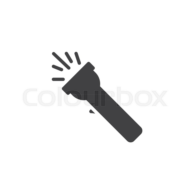 800x800 Flashlight Vector Icon Filled Flat Stock Vector Colourbox