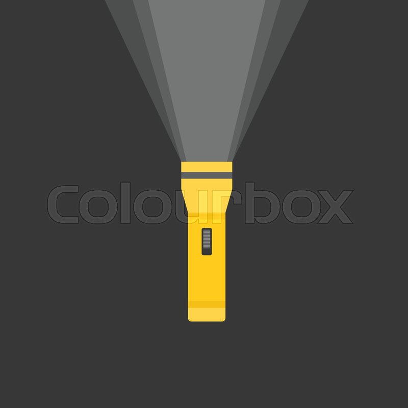 800x800 Flat Flashlight Vector Illustration Stock Vector Colourbox