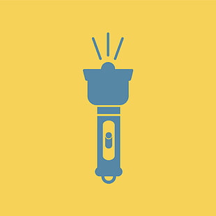 310x310 Stylish Icon In Circle Handle Electric Flashlight Vector