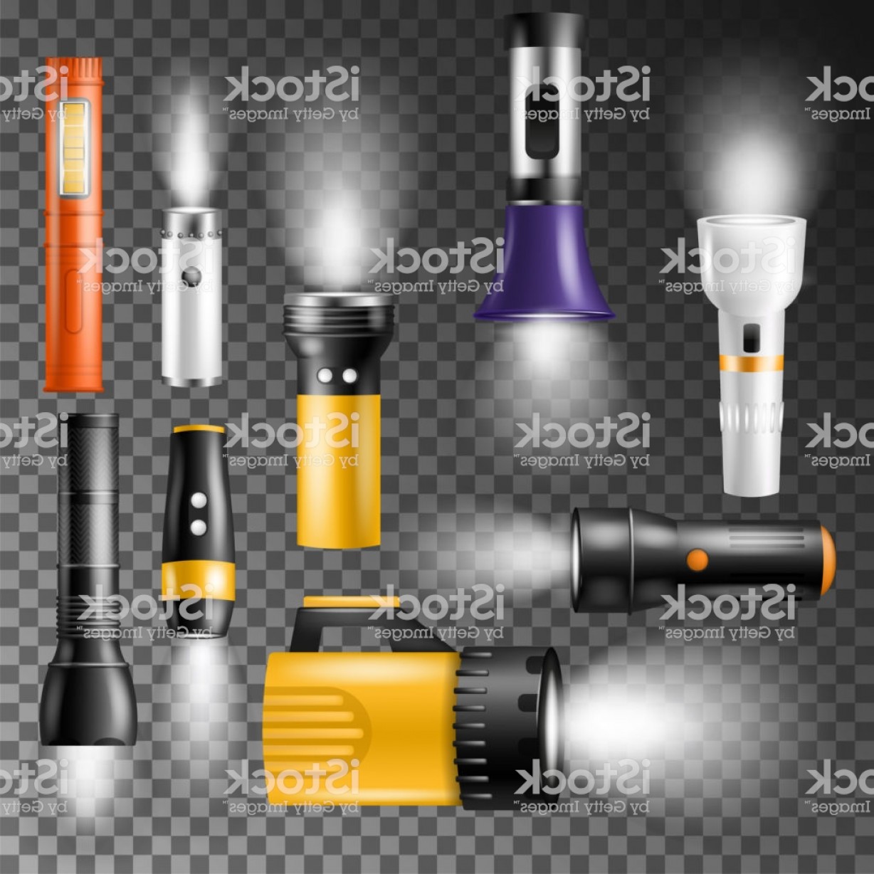 1228x1228 Flashlight Vector Flash Light Lighting With Spotlight Or Flash