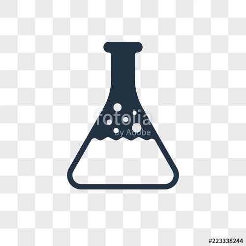500x500 Flask Vector Icon Isolated On Transparent Background, Flask Logo