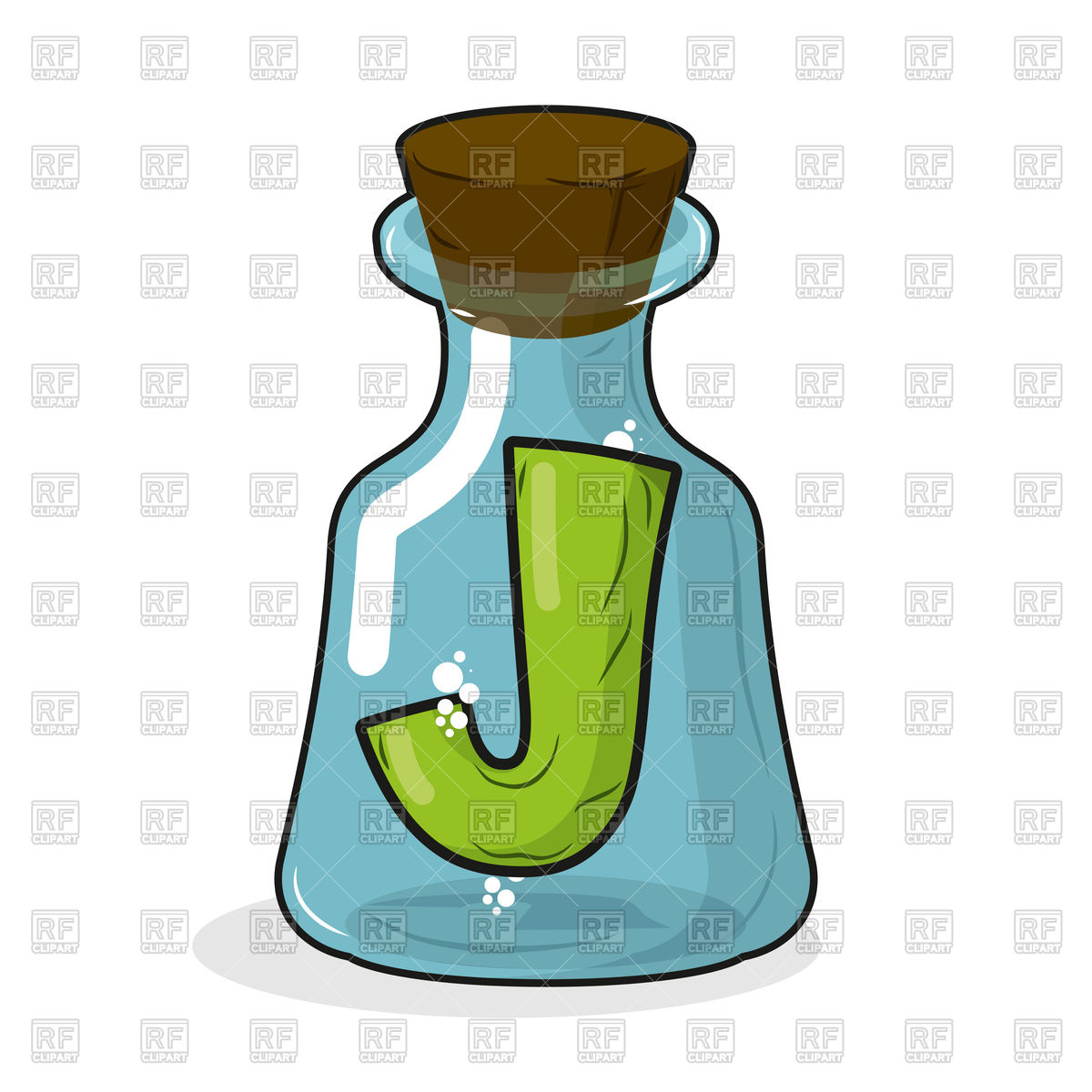 1200x1200 Letter J In Laboratory Flask Vector Image Of Fonts Type