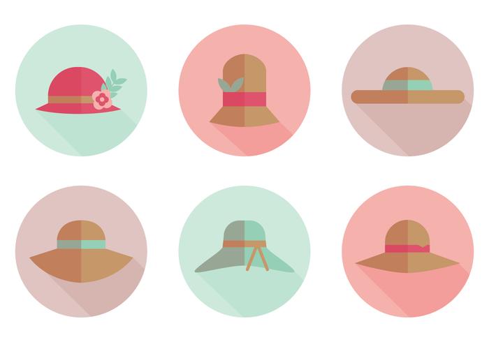 700x490 Flat Hat Vector Icons