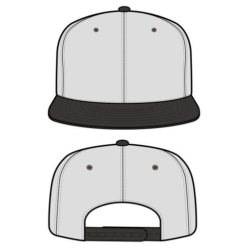 490x490 Snapback Cap Fashion Flat Vector Mockup Design