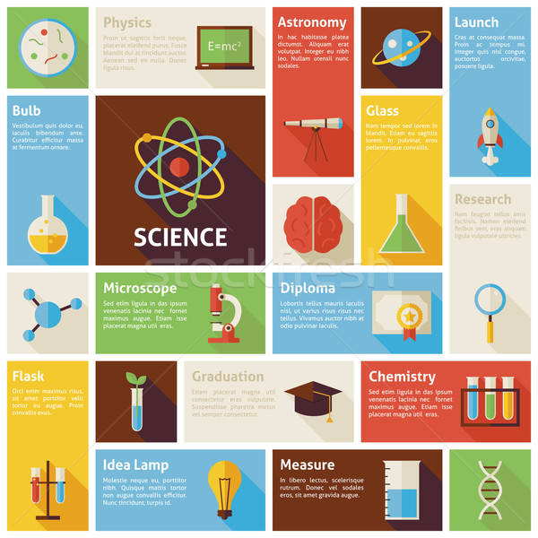 Flat Design Vector Icons Infographic Science And Education Conce 600x600 Flat Design Vector Icons Infographic Science And Education Conce