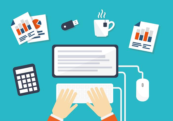 700x490 Free Flat Design Vector Background