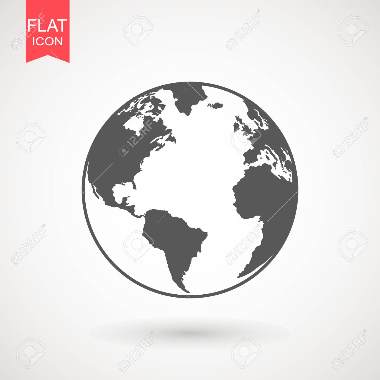 1300x1300 Flat Globe Map Of The World Download Them And Print
