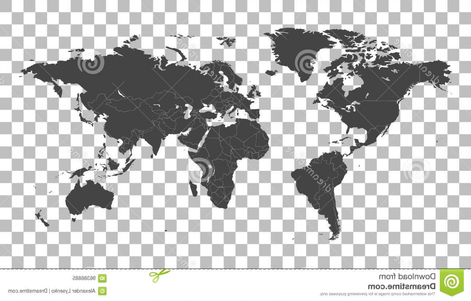 1560x999 Stock Illustration Blank Black World Map Isolated Background World