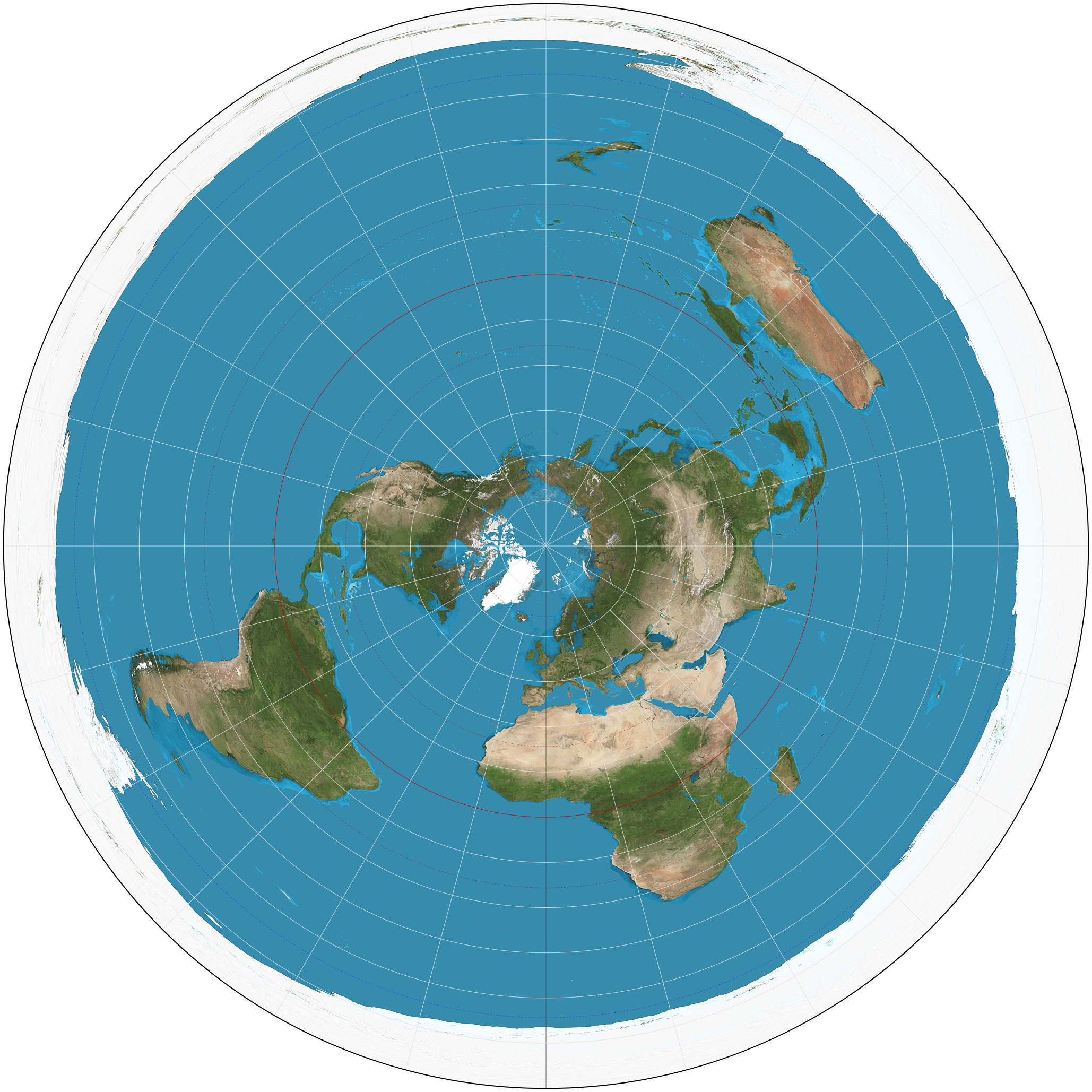 2058x2058 Azimuthal Equidistant Projection