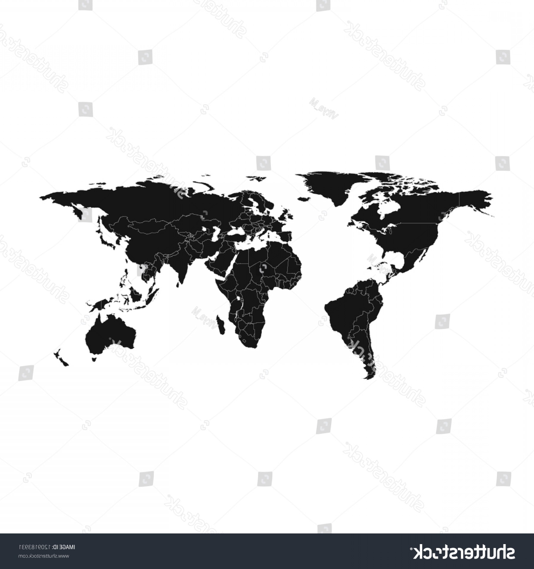 1800x1920 Black And White World Map Flat Vector Hoodamathrun