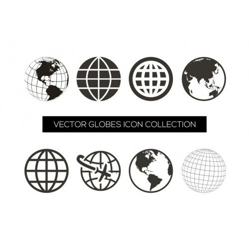 500x500 Flat Earth Icons Vector