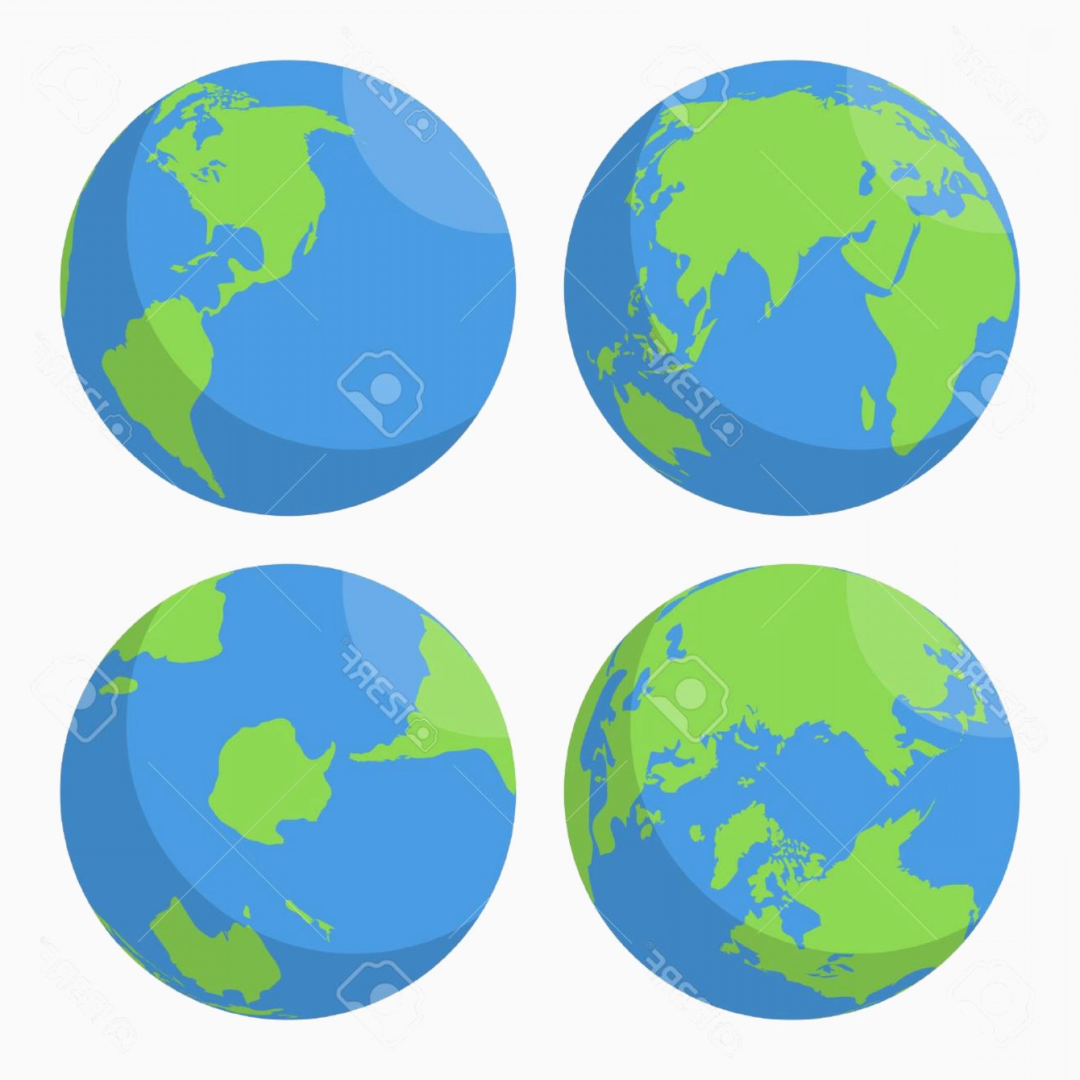 1560x1560 Flat Earth Map Vector Lamaison