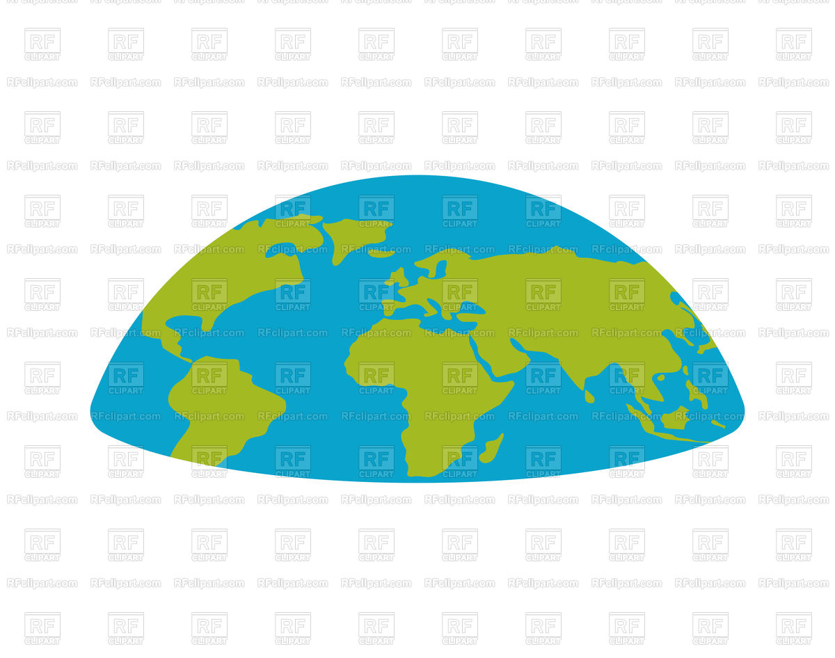 1200x946 Flat Earth Planet Semicircle Vector Image Of Conceptual
