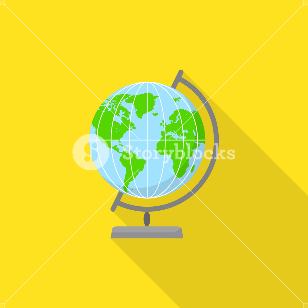 1000x1000 Geography Globe Icon Flat Illustration Of Geography Globe Vector