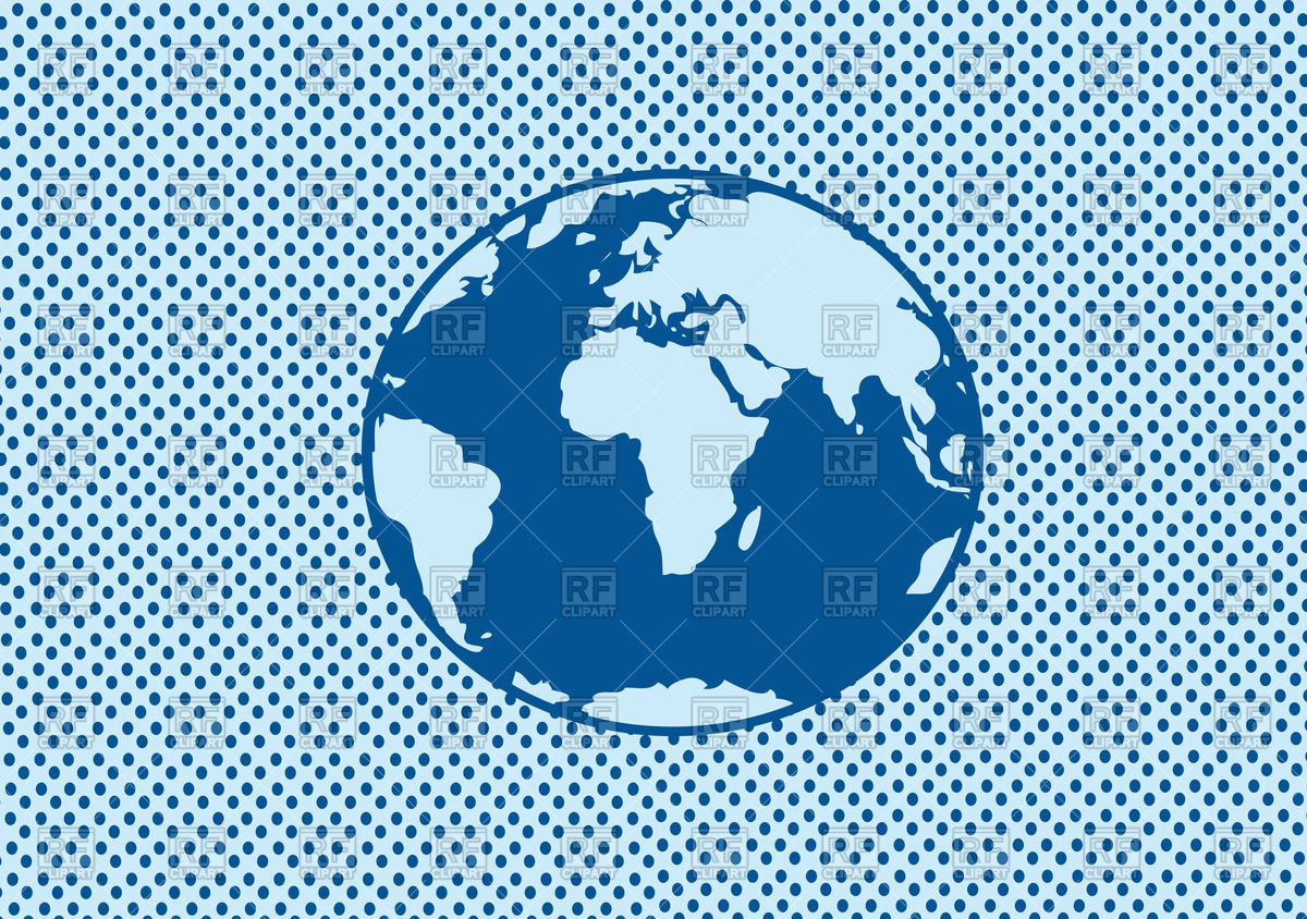 1200x844 Blue Flat Globe Vector Image Of Objects Tumdee