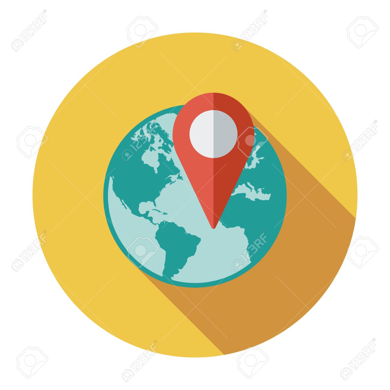 Flat World Icon 1300x1300 Flat World Icon